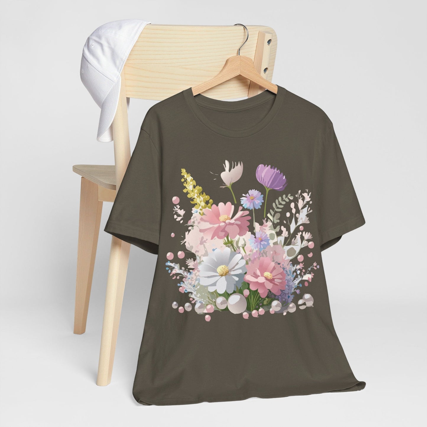 Adelpha Floral Graphic T Shirt Unisex Jersey Short Sleeve Art Design Vintage Inspired Premium