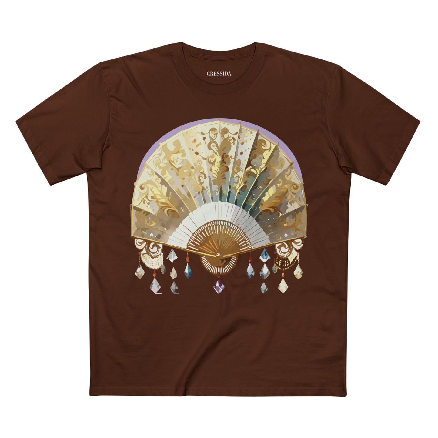 Antique Fan Graphic Design T-Shirt Unisex 100 Cotton Floral Carnival Artwork Tee 28
