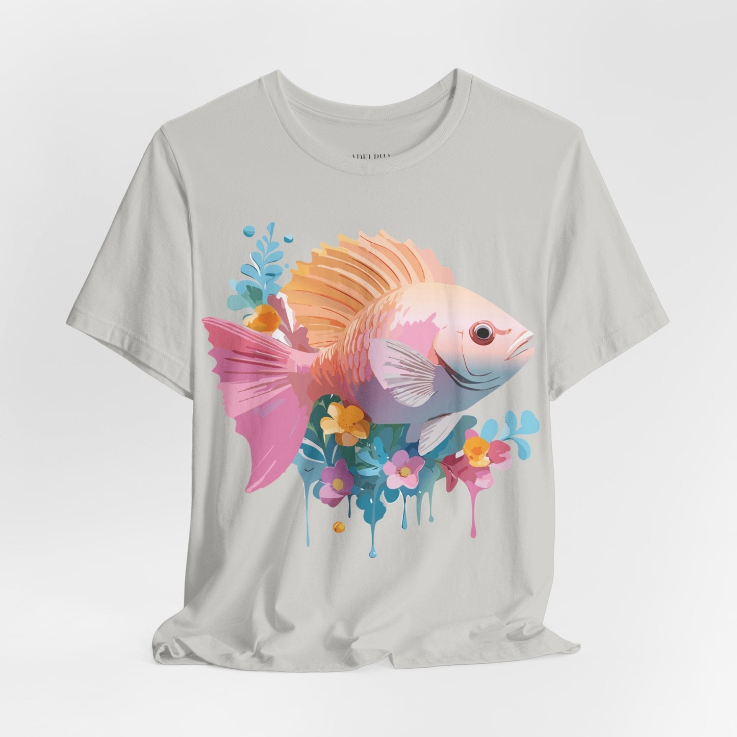 Adelpha Fish Shirt Unisex Graphic Tee With Vintage Inspired Artwork Short Sleeve