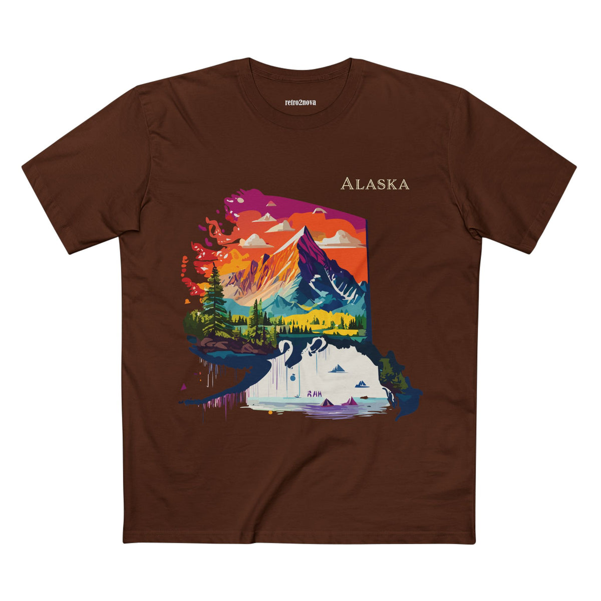 Alaska Landscape Tee | Mountain, Moose, Whale, Northern Wilderness