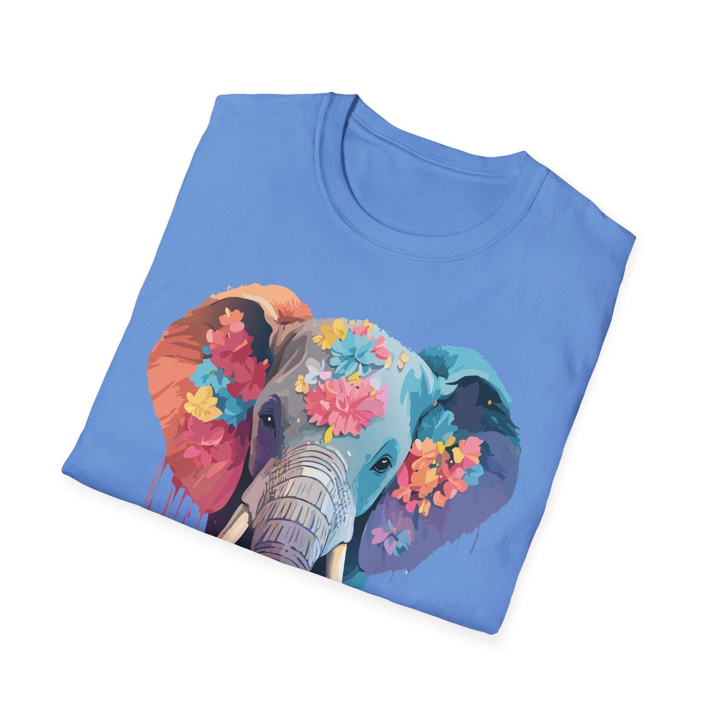 Unisex Elephant T Shirt Gildan SoftStyle 64000 100 Percent Ring Spun Cotton Tee Shirt