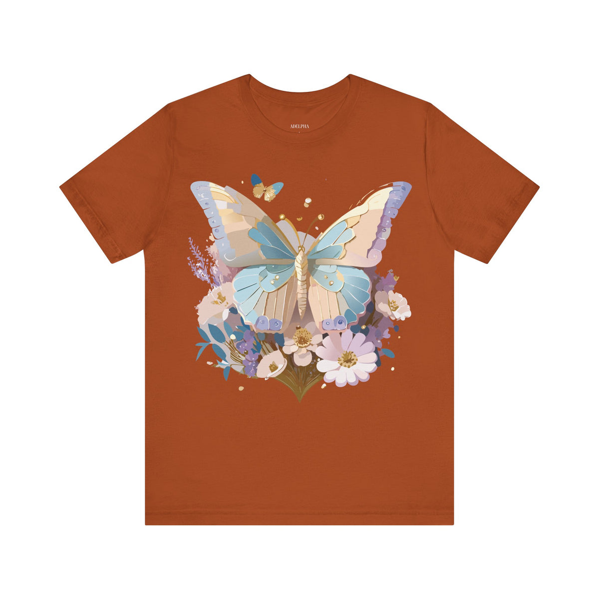 Butterfly Graphic Unisex Cotton Bella+Canvas Tee with Art Design n63