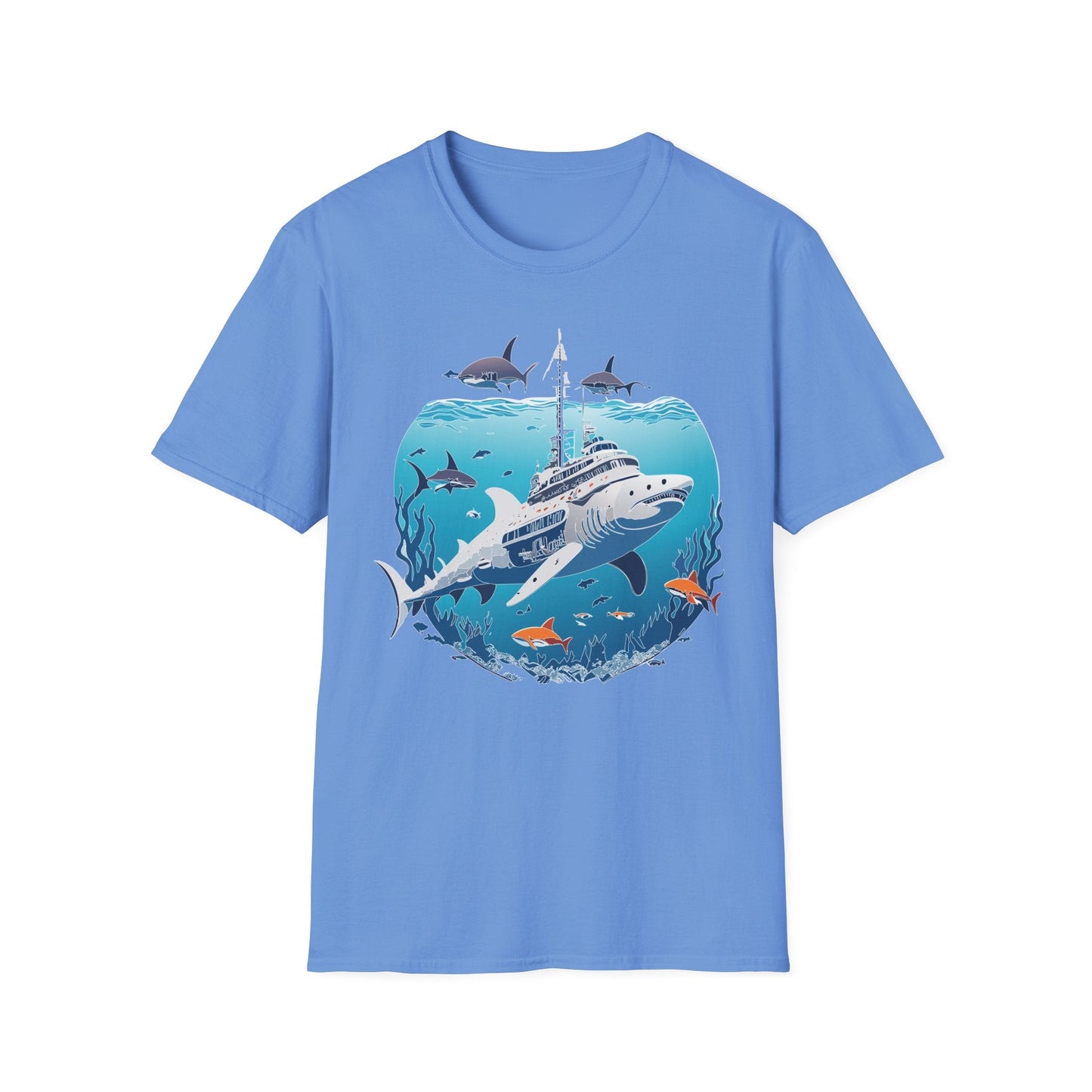 Ocean Tee Shirt Unisex Softstyle 64000 Ring Spun Cotton Art Design Tee For Everyday Comfort