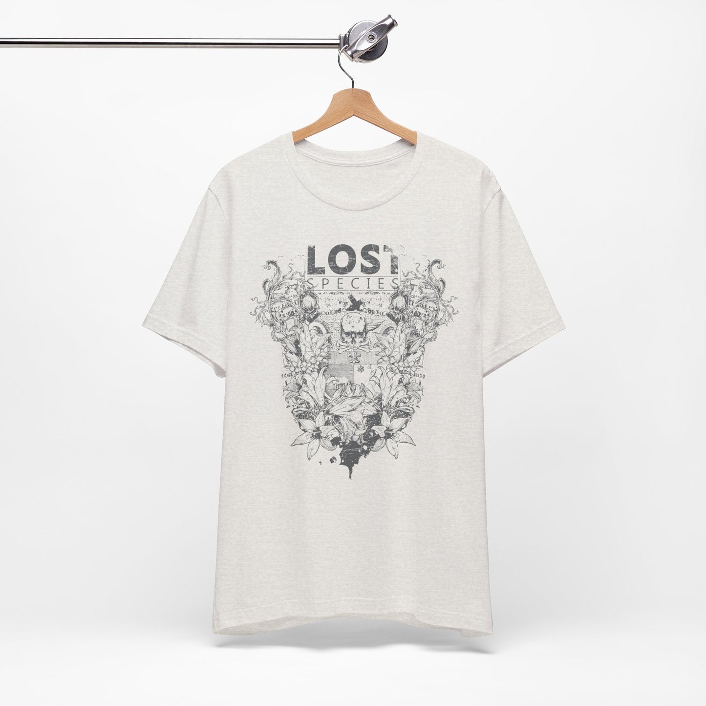 Lost Species Tee Floral Wildlife Illustration Rock Band T-Shirt A-7