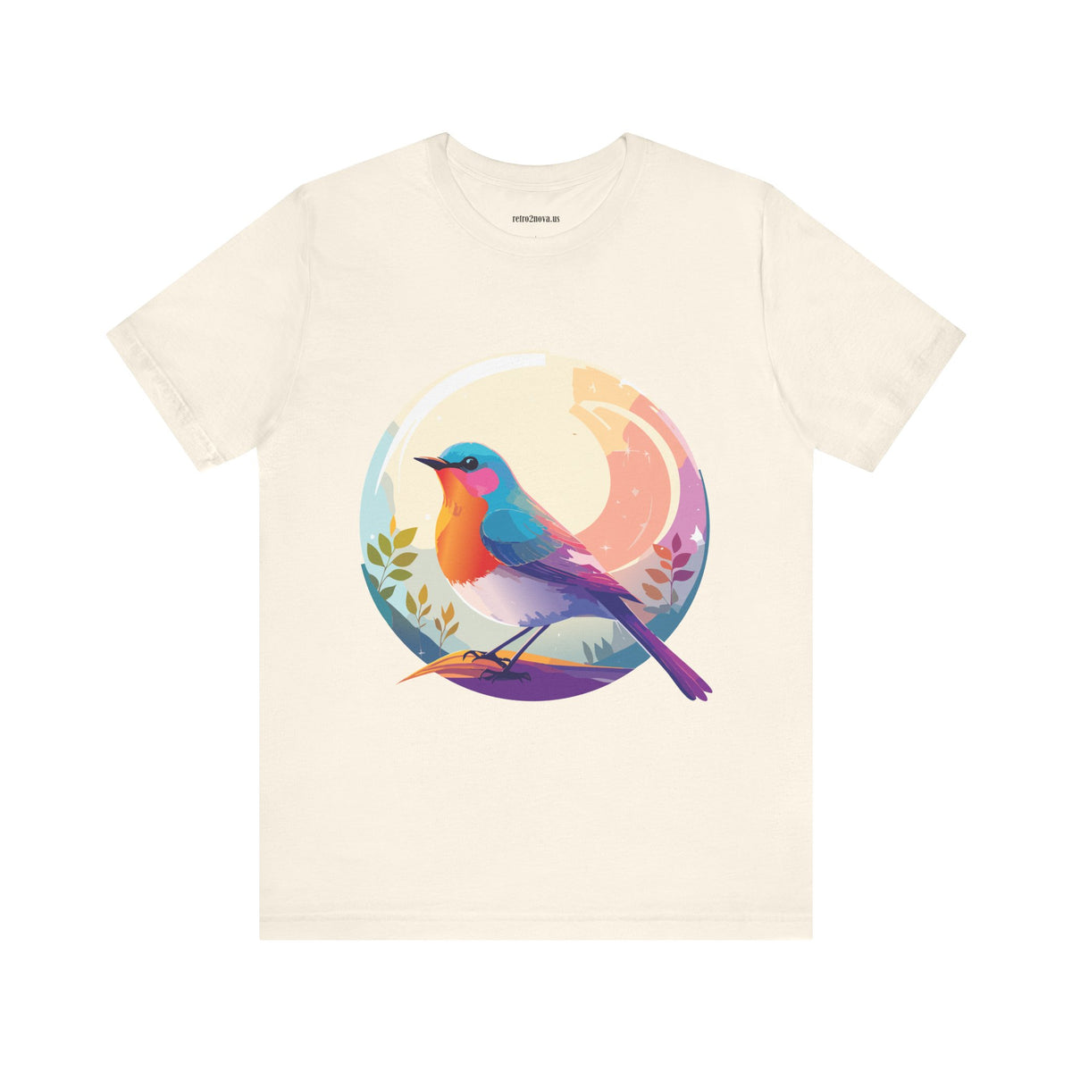 Bird Graphic Unisex Cotton Bella+Canvas Tee with Animal Design ab1