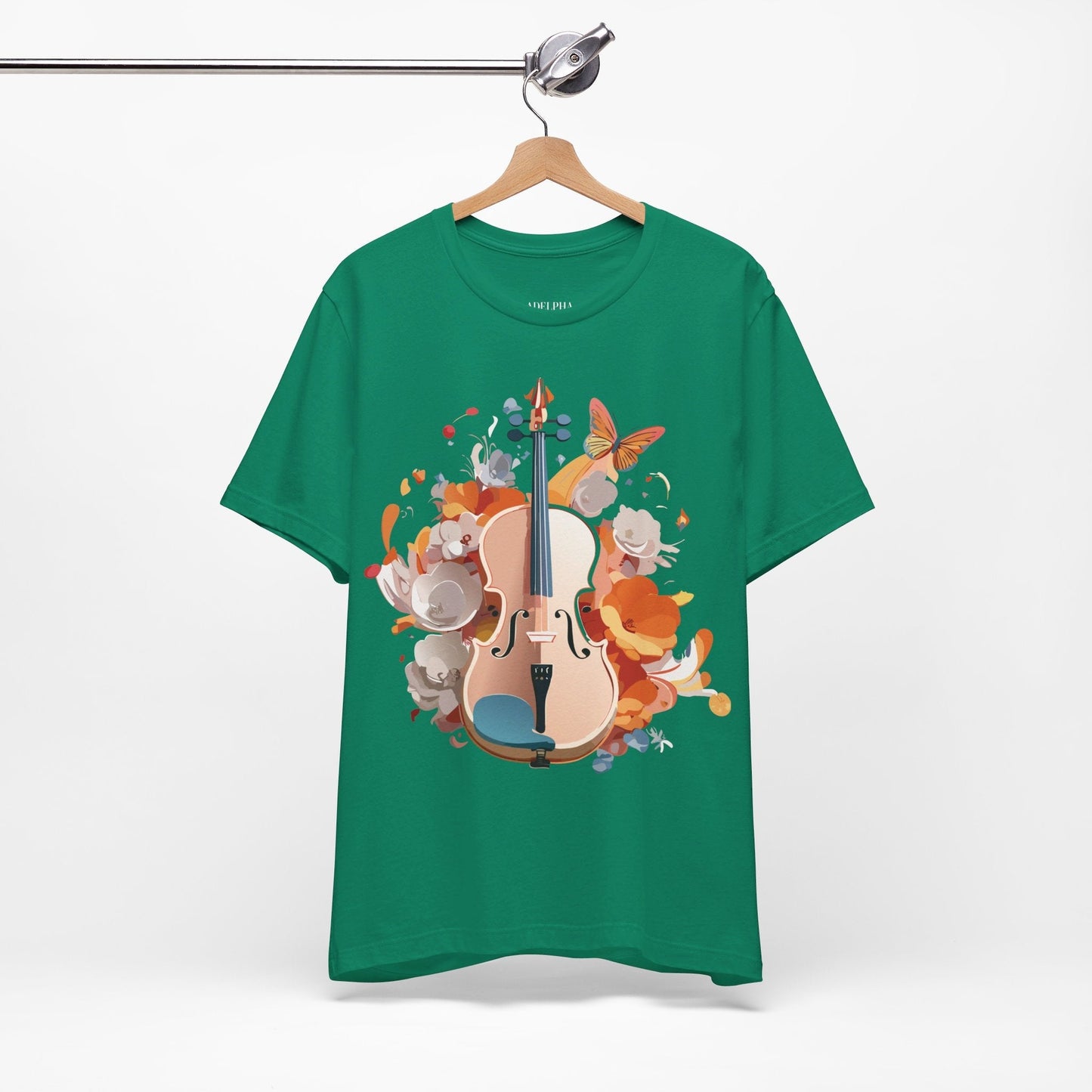 Music Graphic Unisex 100 Cotton Vintage Art with Musical Elements Tee 8