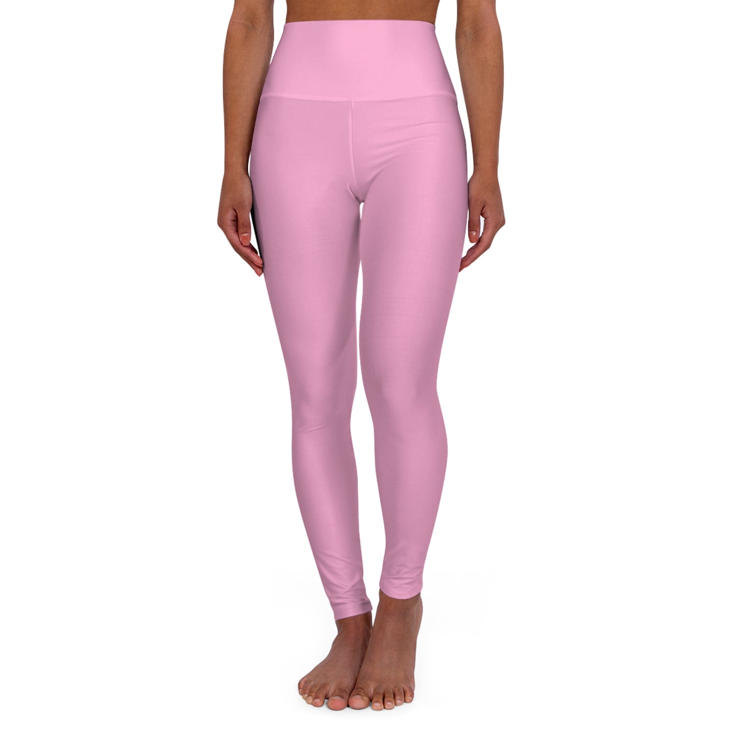 High-Waisted Blush Pop Pink Yoga Leggings Women's Seamless Poly-Span Stretchy Activewear for Pilates Everyday Athleisure