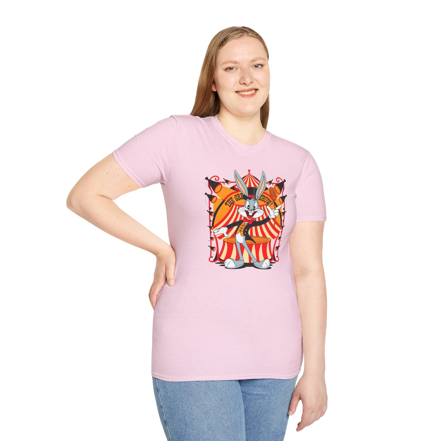 Bugs Bunny Unisex Shirt Gildan Softstyle Tee Cartoon Graphic Design 100 Percent Cotton