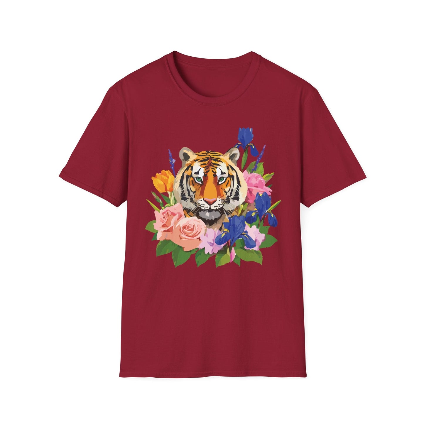 Tiger Shirt Unisex Animal Tee Gildan Softstyle 64000 100 Percent Cotton