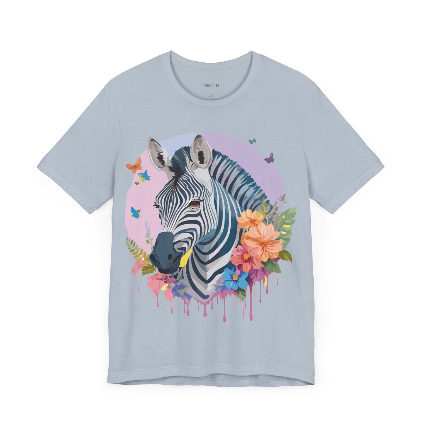 Zebra Graphic Unisex 100 Cotton Vintage Animal Art T-Shirt 3