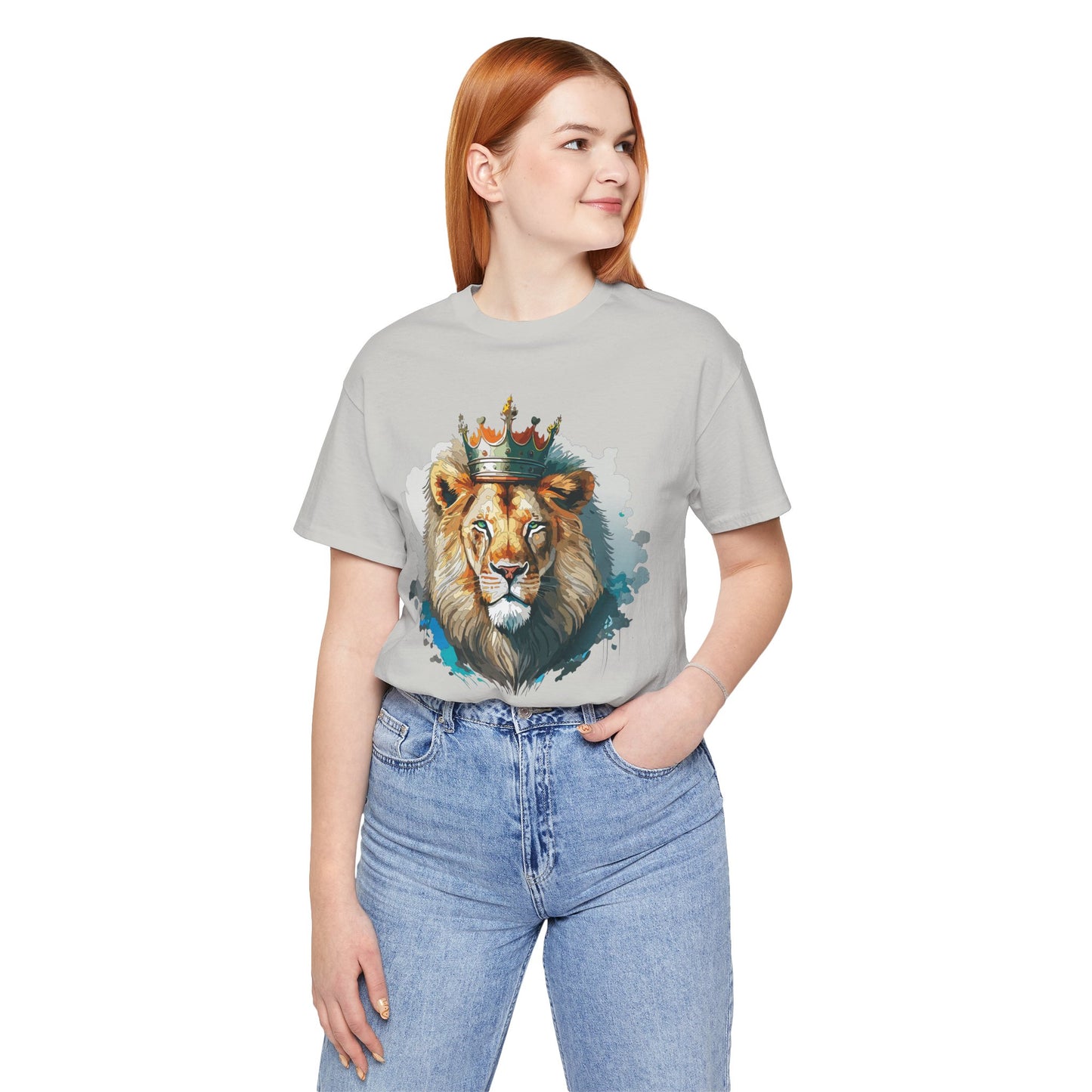 Unisex King Lion Tee, Animal Shirt, Tee Shirt with Lion, Crown T-Shirt, Animal King Tees, Crown Shirt, Safari T-Shirt 3
