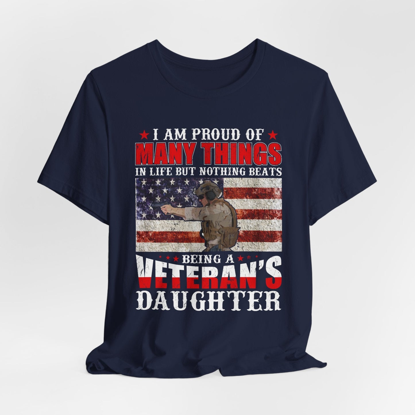 Army Veteran Patriotic Graphic Design Unisex Cotton T-Shirt v28