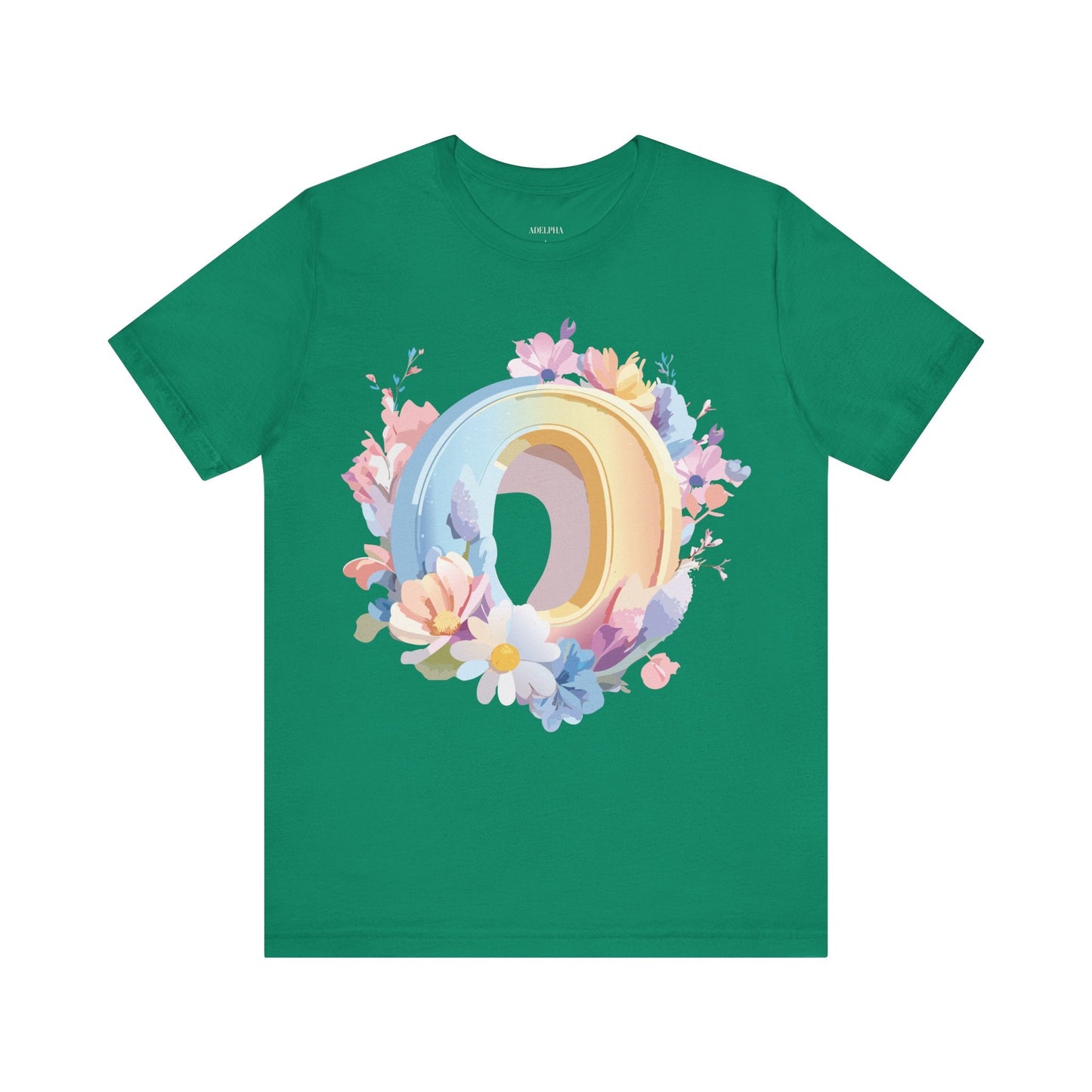 Letter O Shirt Unisex Graphic Tee Art Design Adelpha Vintage Inspired Short Sleeve Jersey