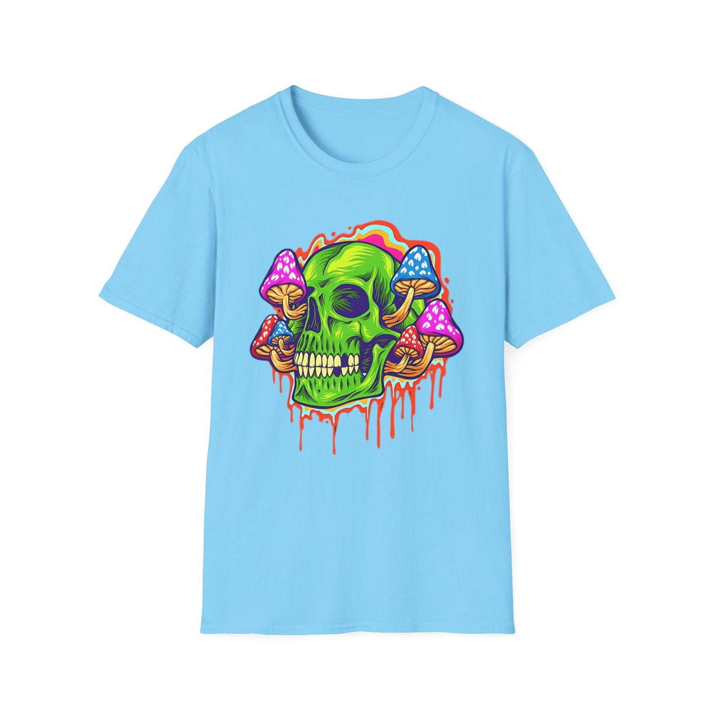 Skull Tee Shirt Unisex Skeleton Shirt With Skull Design Gildan Softstyle 64000 Cotton Tee