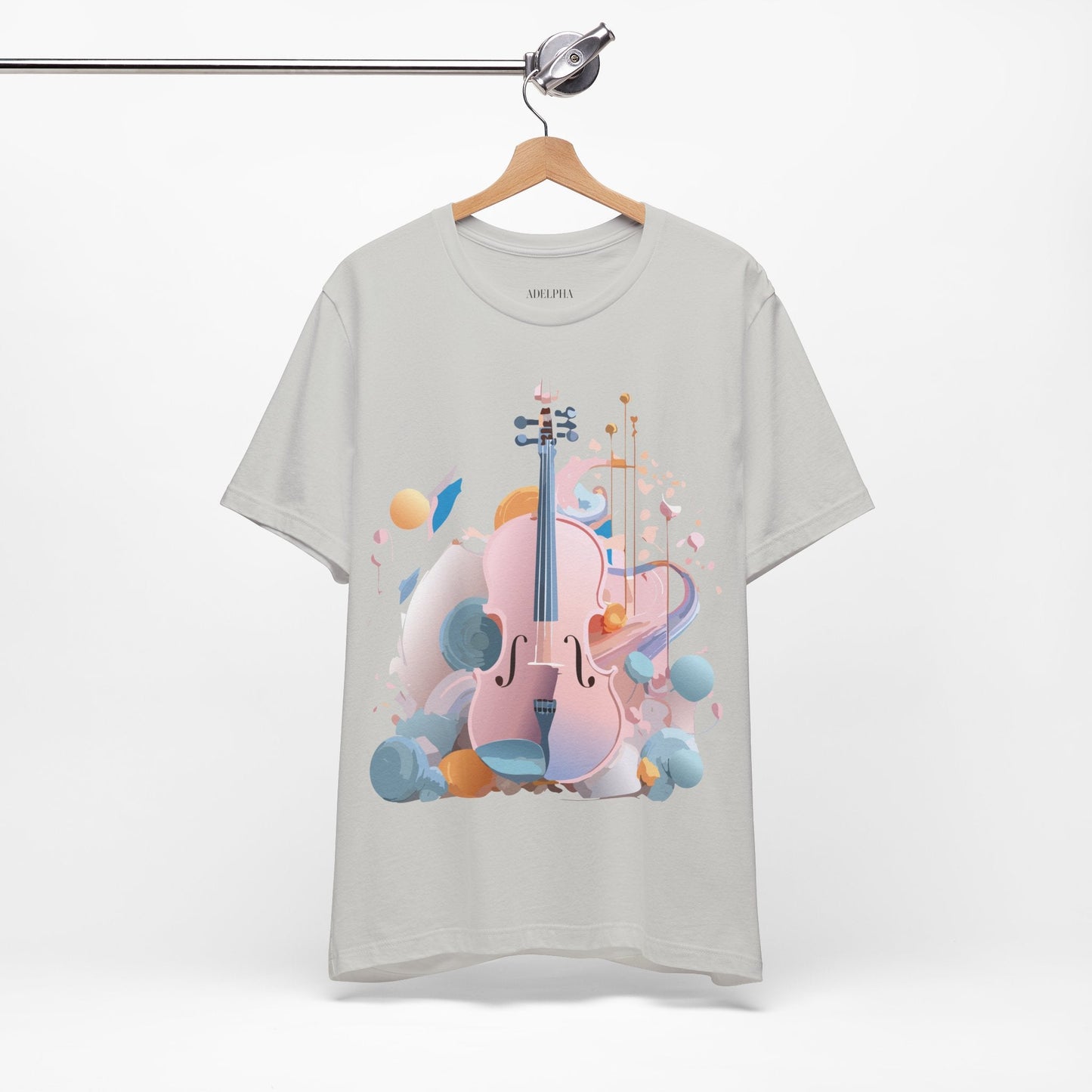 Music Graphic Unisex 100 Cotton Vintage Art with Musical Elements Tee 16