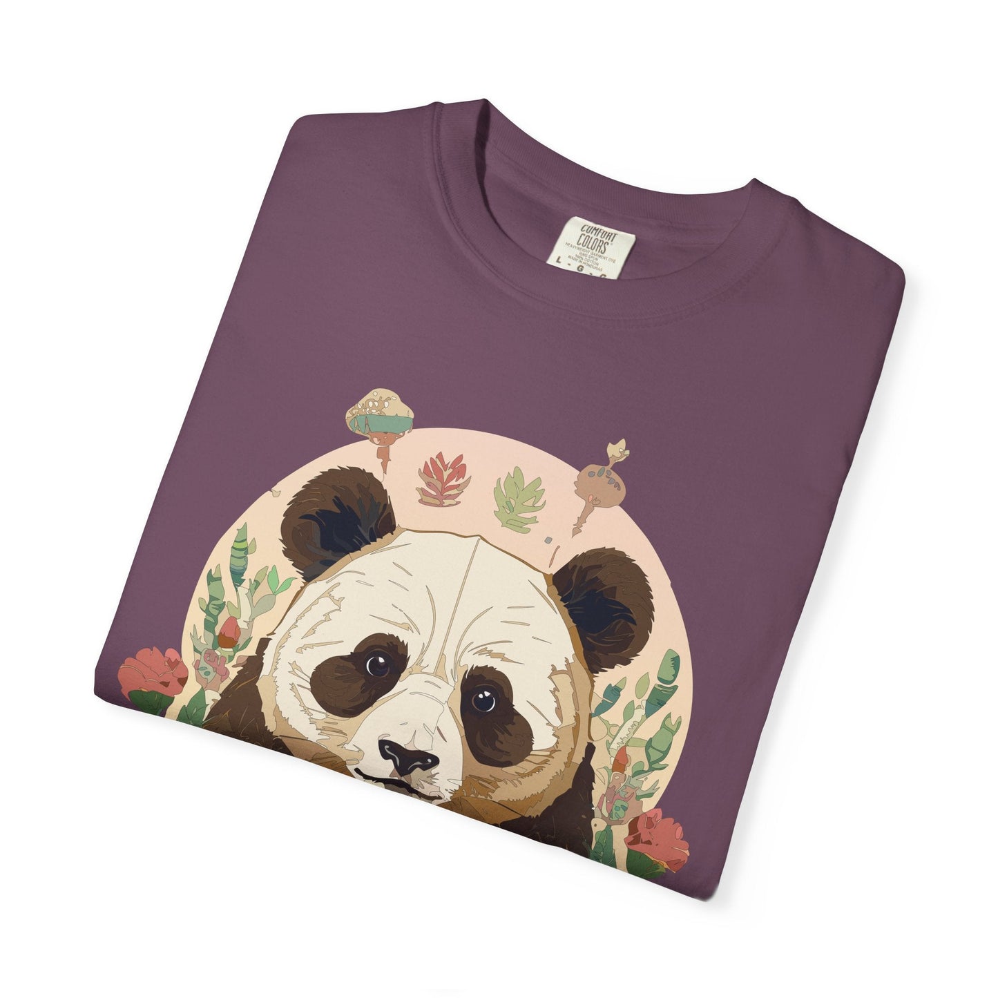 Panda Portrait Graphic T-Shirt Unisex Cotton Floral Animal Art Tee p2