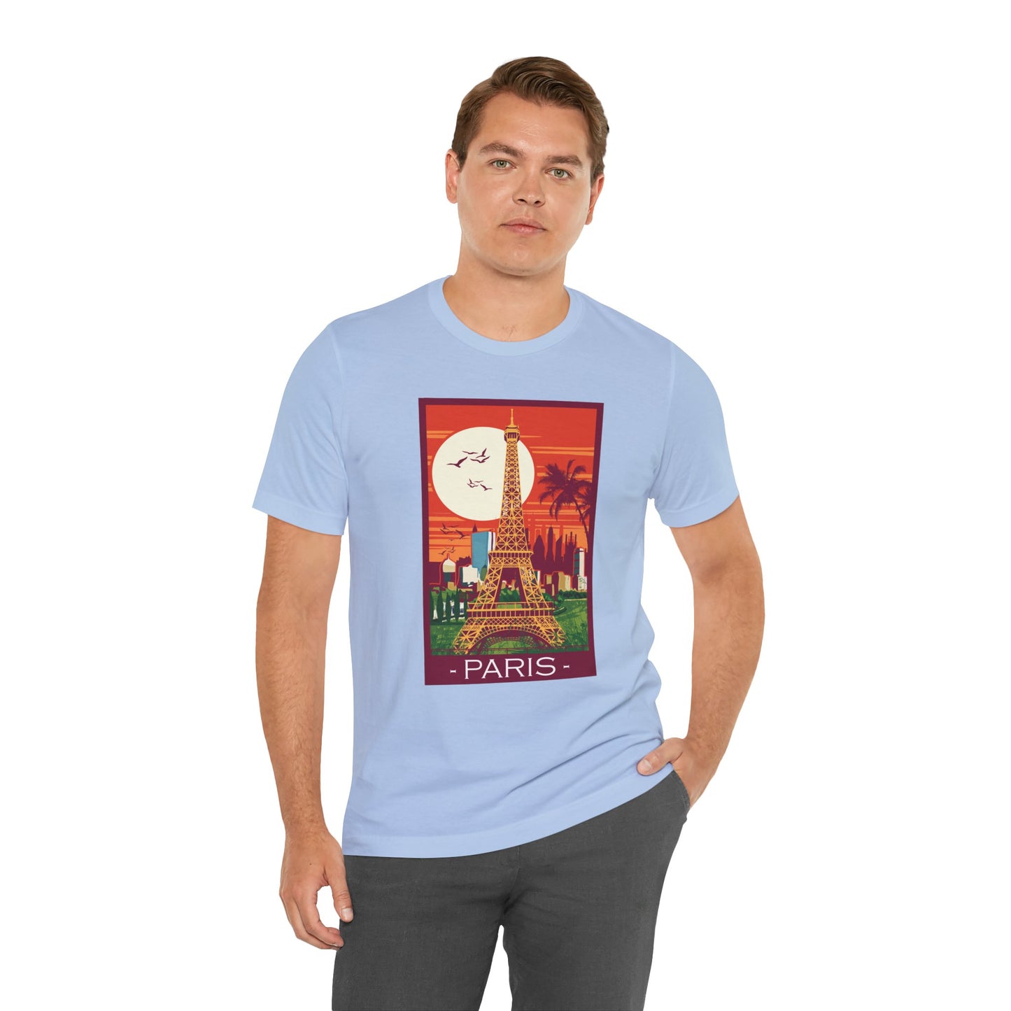 Retro Poster Paris Graphic Design Tee, Paris Shirt, Vintage Tees, Art Design T-Shirt, Graphic Tee, Retro Art Shirts