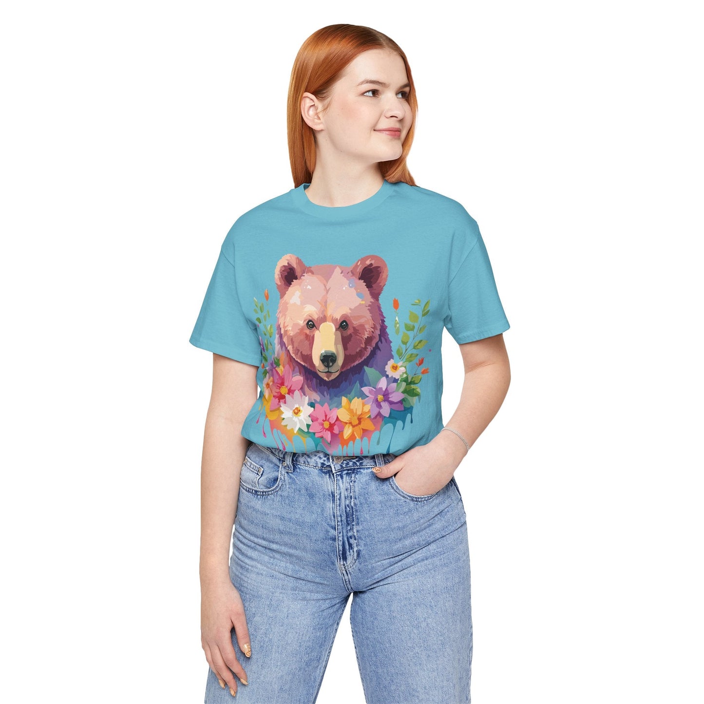 Bear Graphic T Shirt By Adelpha Unisex Short Sleeve Art Design Tee