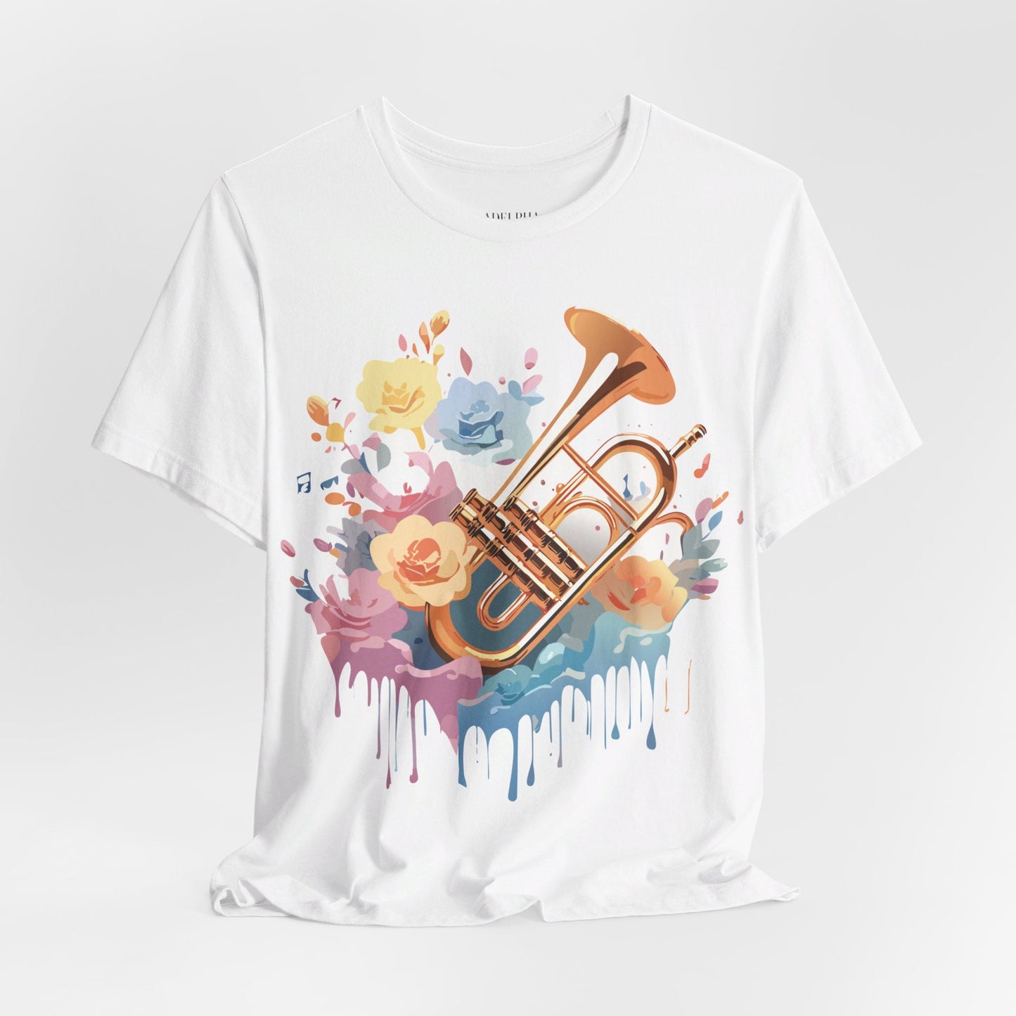 Music Graphic Unisex 100 Cotton Vintage Art with Musical Elements Tee 137