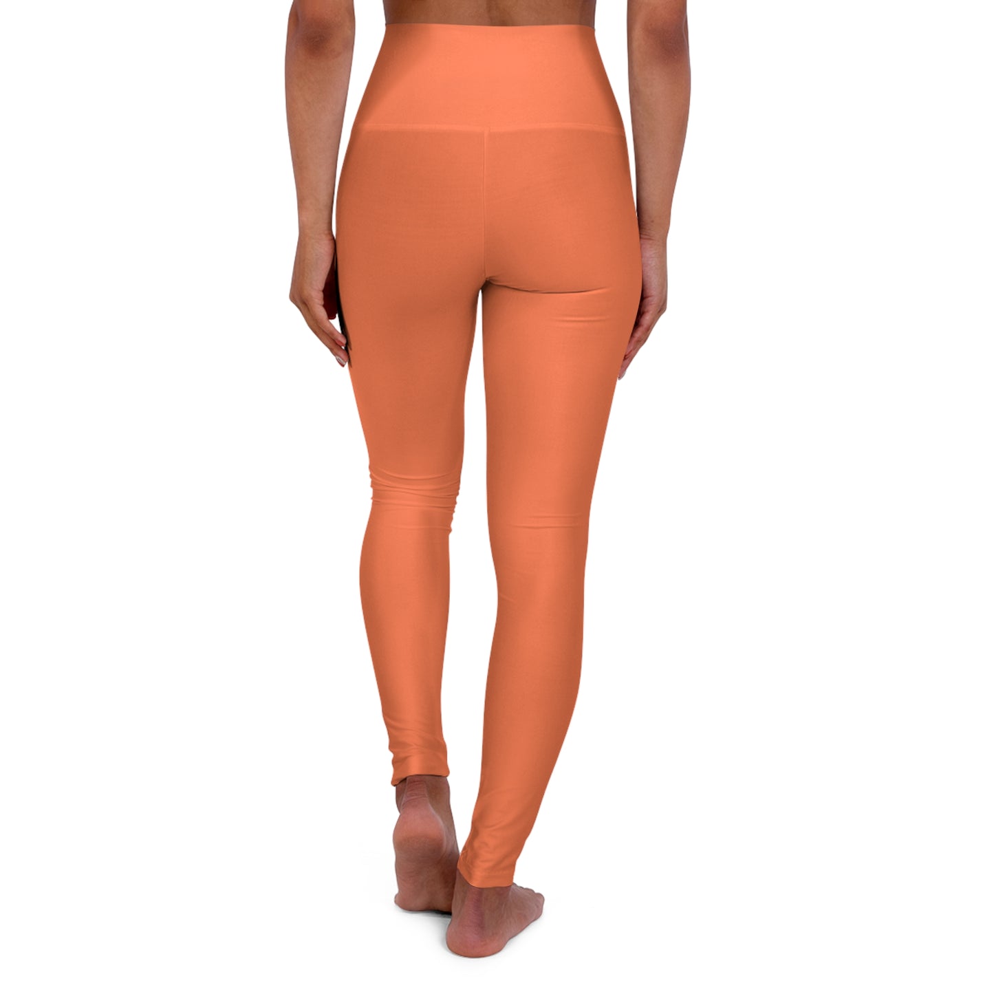 Summer Gold Color High-Waist Yoga Leggings Women's Seamless Poly-Span Stretchy Coral Pants XS-2XL