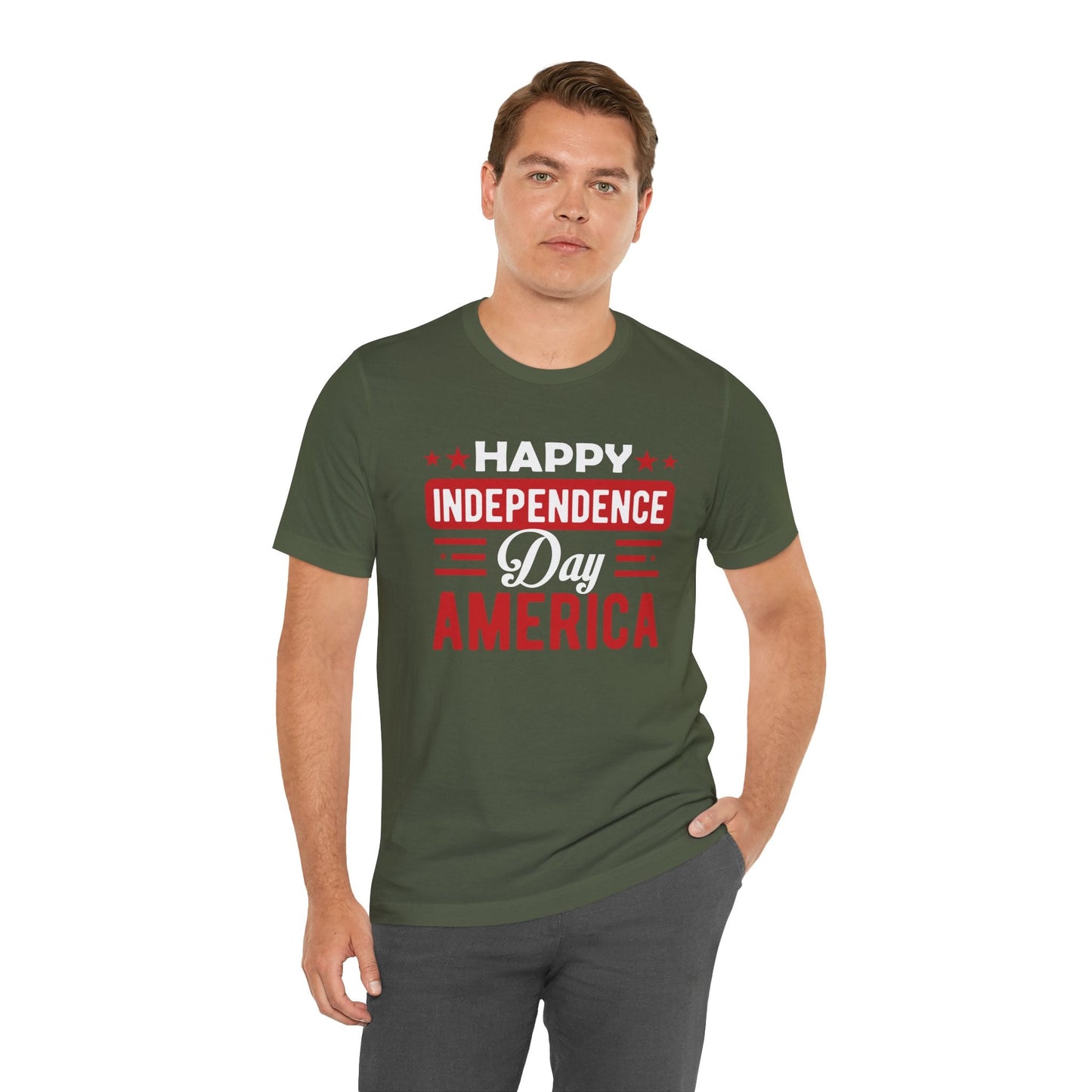 Happy Independence Day America Graphic Unisex Cotton T-Shirt 015