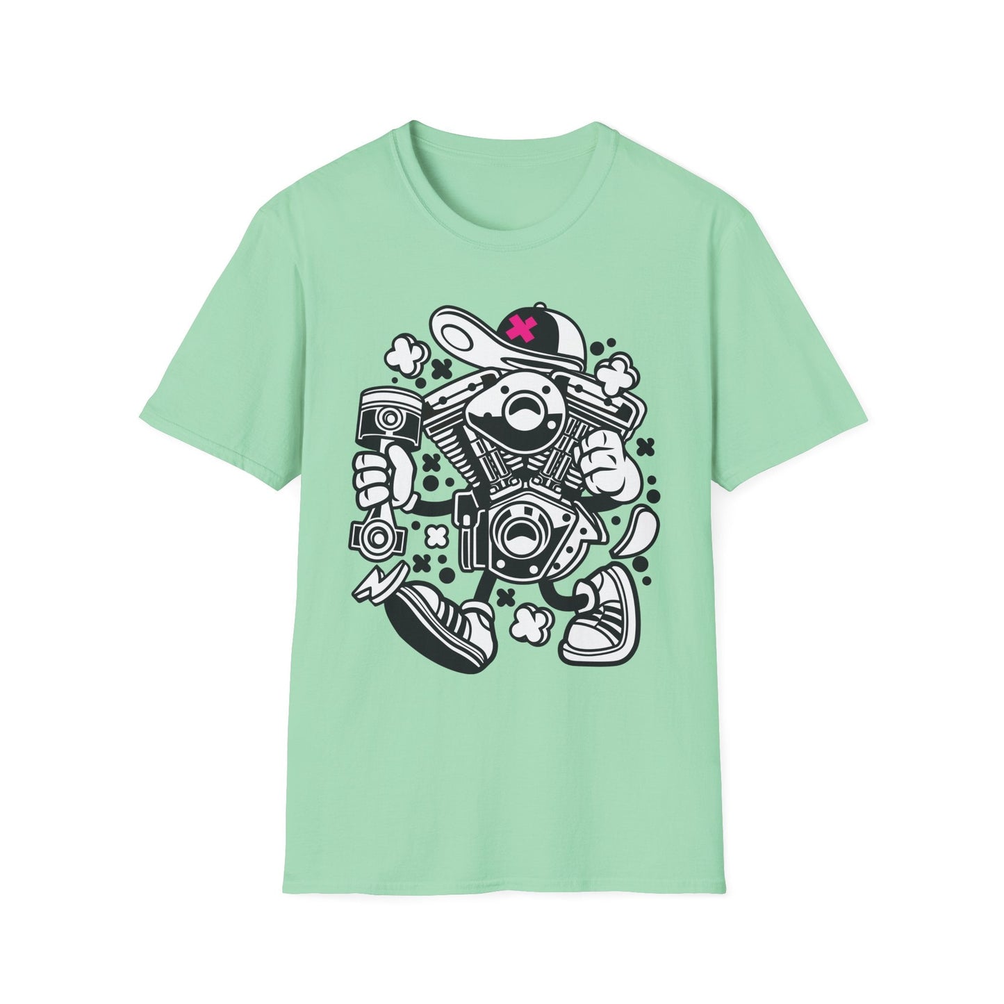 Cartoon T Shirt Animation Tee Funny Tee Unisex Gildan Softstyle 64000 100 Percent Cotton