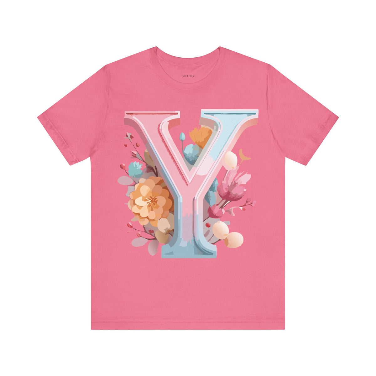 Letter Y Graphic Unisex Cotton Bella+Canvas Tee with Art Letter Design