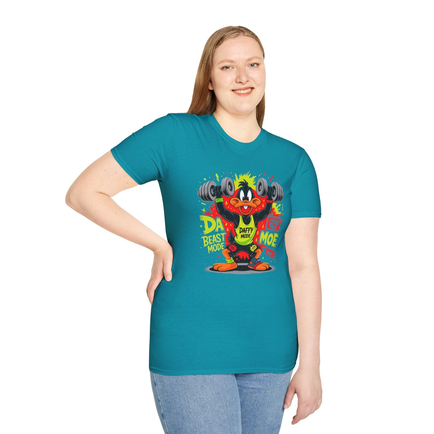 Unisex Cartoon T Shirt With Animation Design Funny Animals Tee Softstyle Gildan 64000
