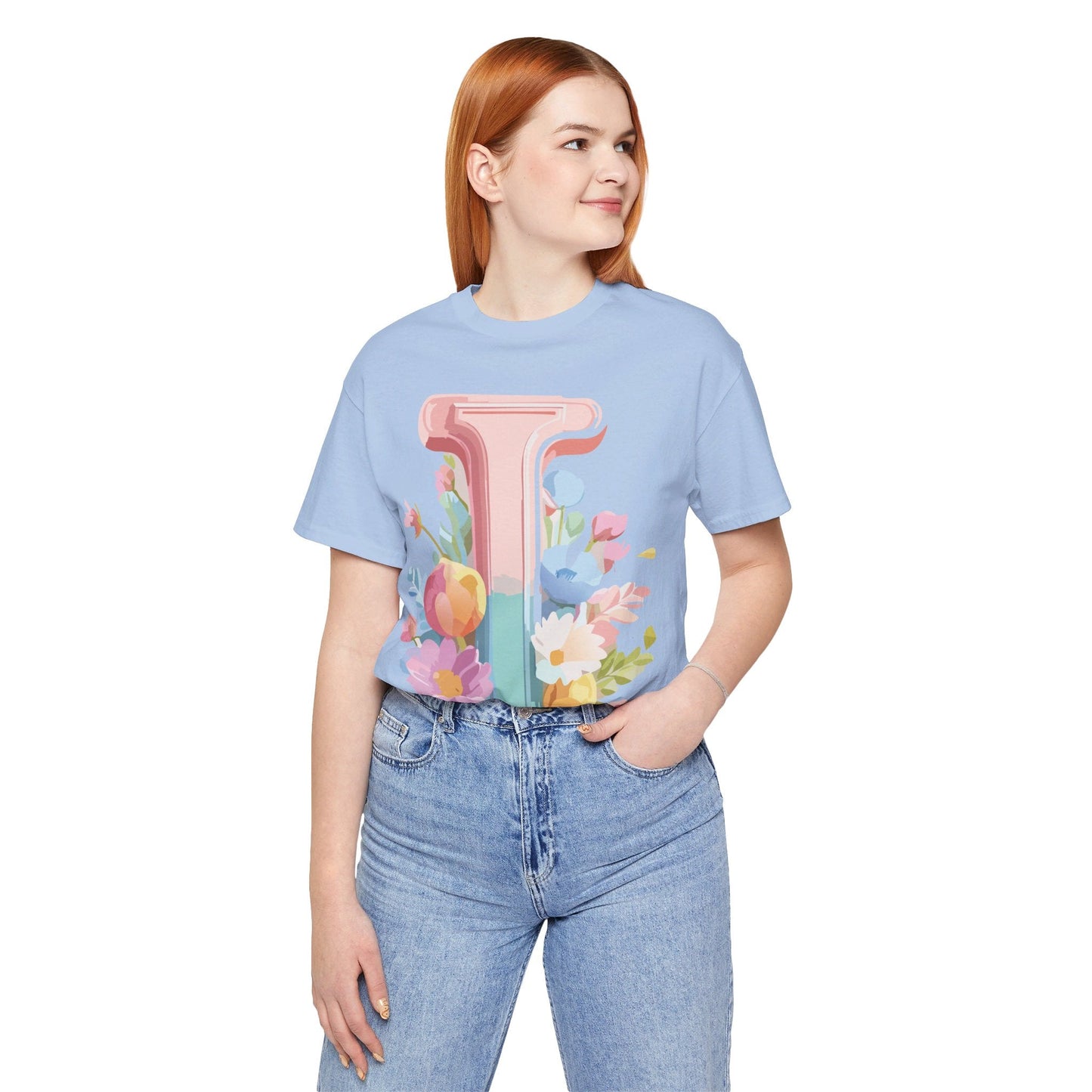 Letter I Shirt Unisex Graphic Tee Adelpha Premium Soft Cotton Vintage Inspired Artwork