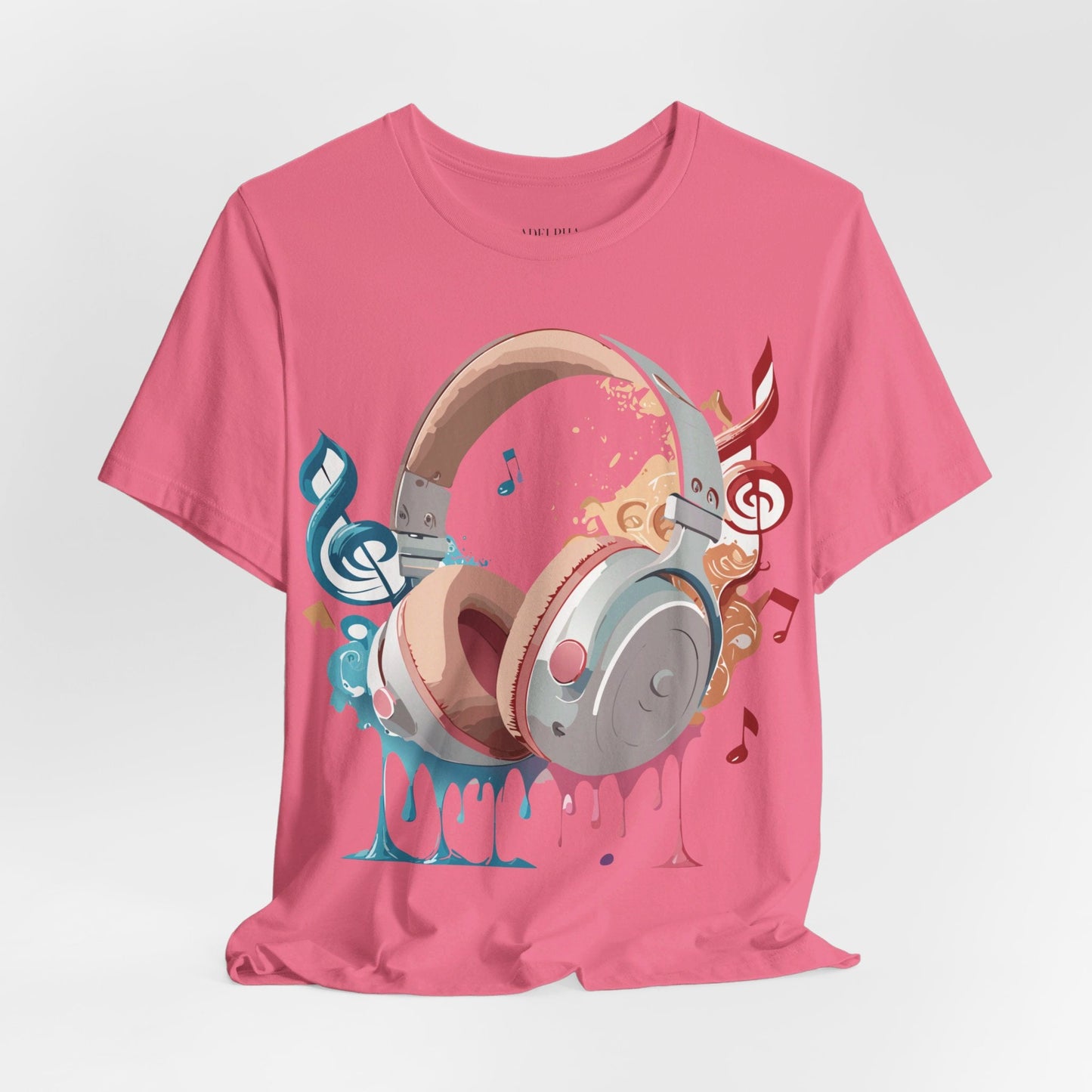 Music Graphic Unisex 100 Cotton Vintage Art with Musical Elements Tee 97