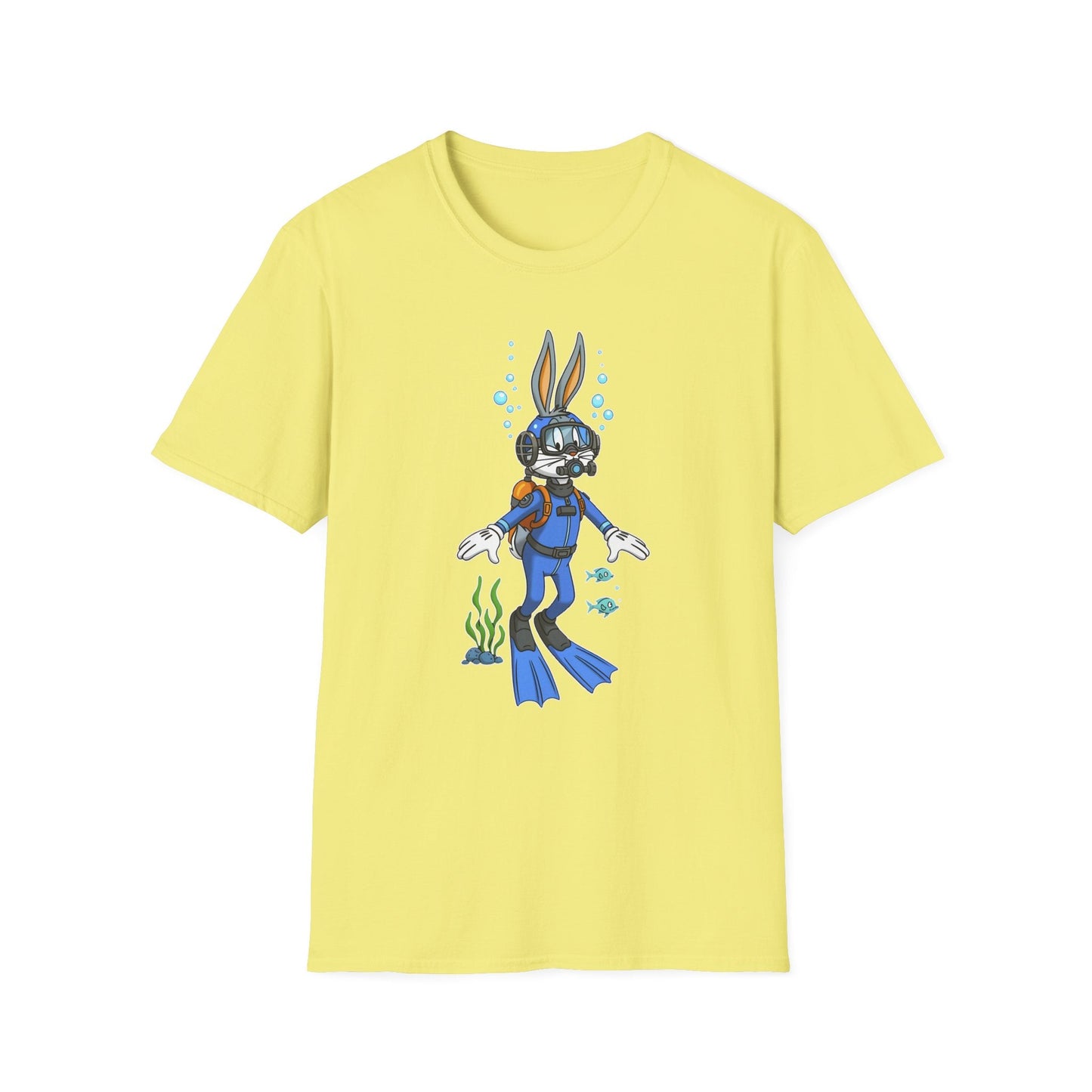 Bugs Bunny T Shirt Unisex Short Sleeve Cartoon Tee Gildan Softstyle 64000 Cotton