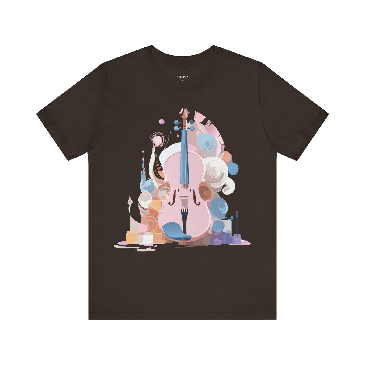 Music Graphic Unisex Cotton Bella+Canvas Tee with Art Design n174