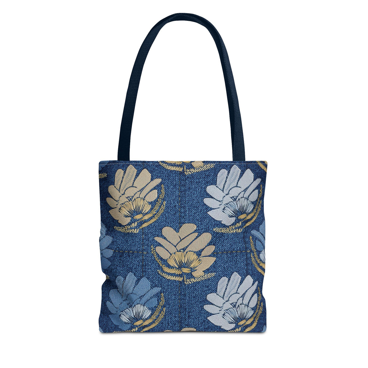 Denim Fabric Imitation Print Unisex Canvas Bag Poly Spun 3 Sizes Tote Bag 119