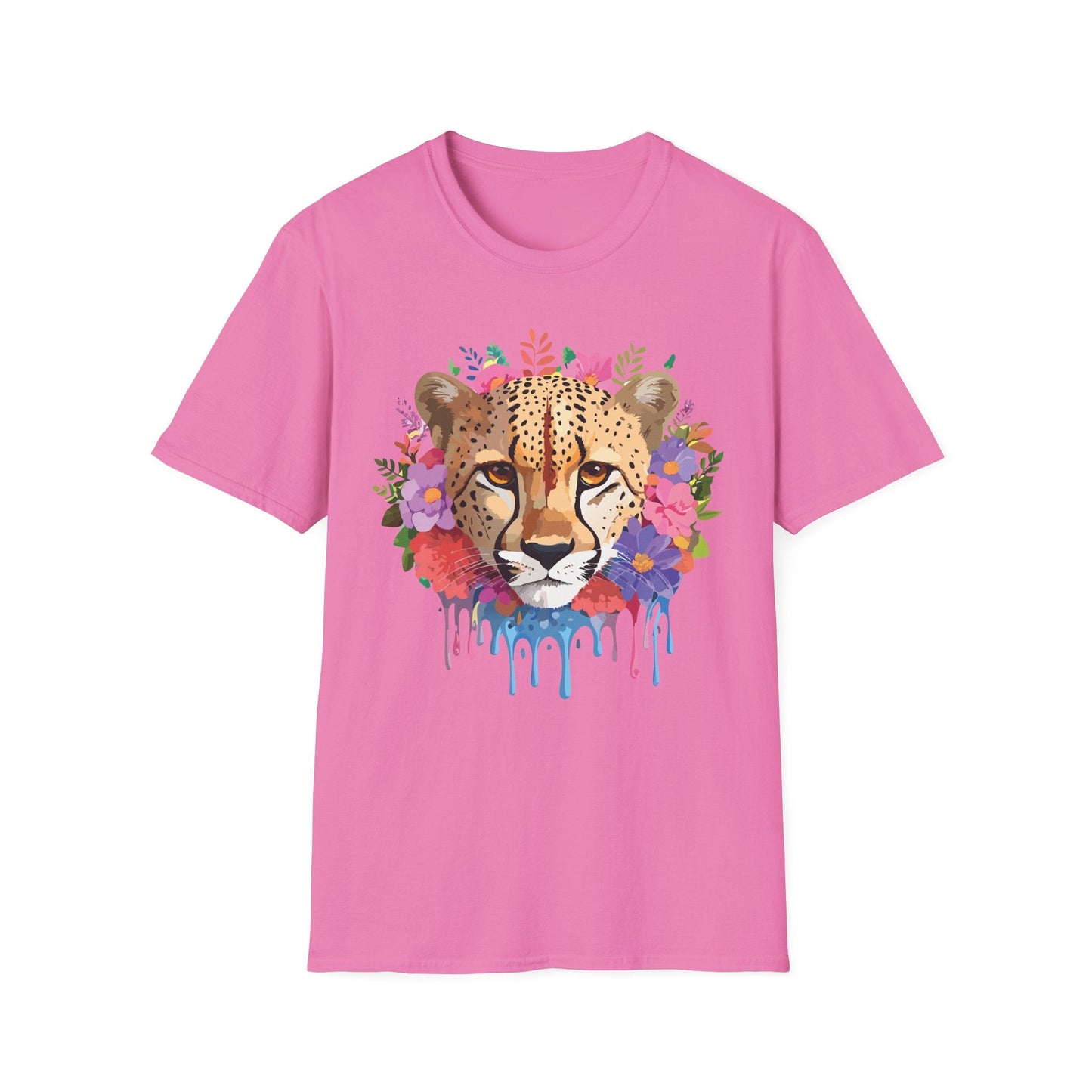 Cheetah Print Shirt Softstyle Tee Gildan 64000 100 Percent Ring Spun Cotton
