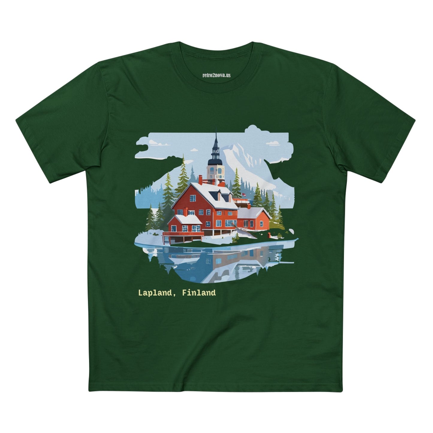 Lapland Travel Shirt Unisex Premium Cotton Tee With Original Art Design TT4 Retro2Nova
