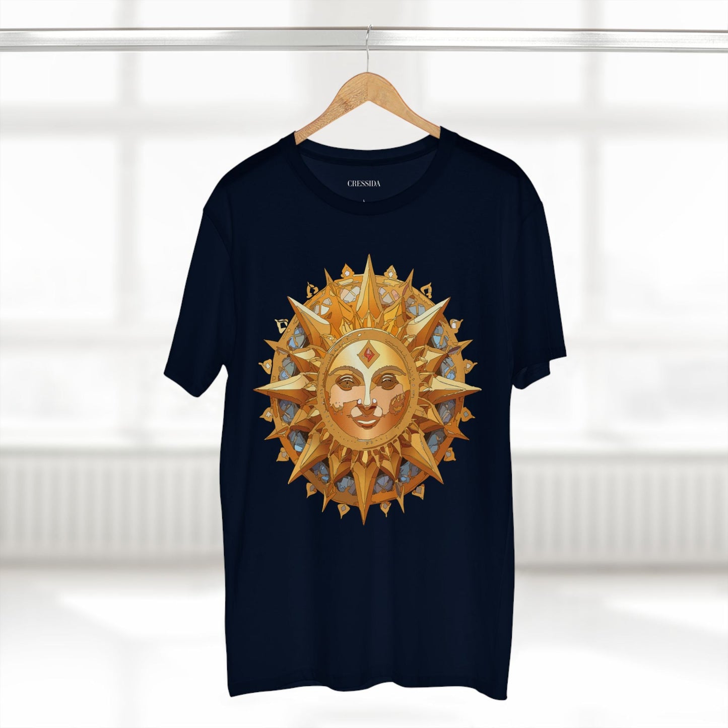 Gold Sun Graphic Unisex 100 Cotton T-Shirt with Golden Art Design 18