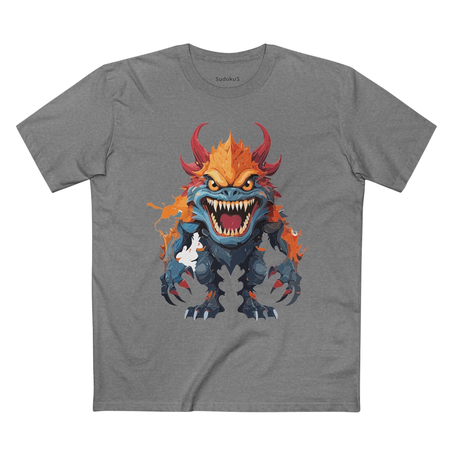Cartoon Monsters Graphic Unisex 100 Cotton Staple Tee 33
