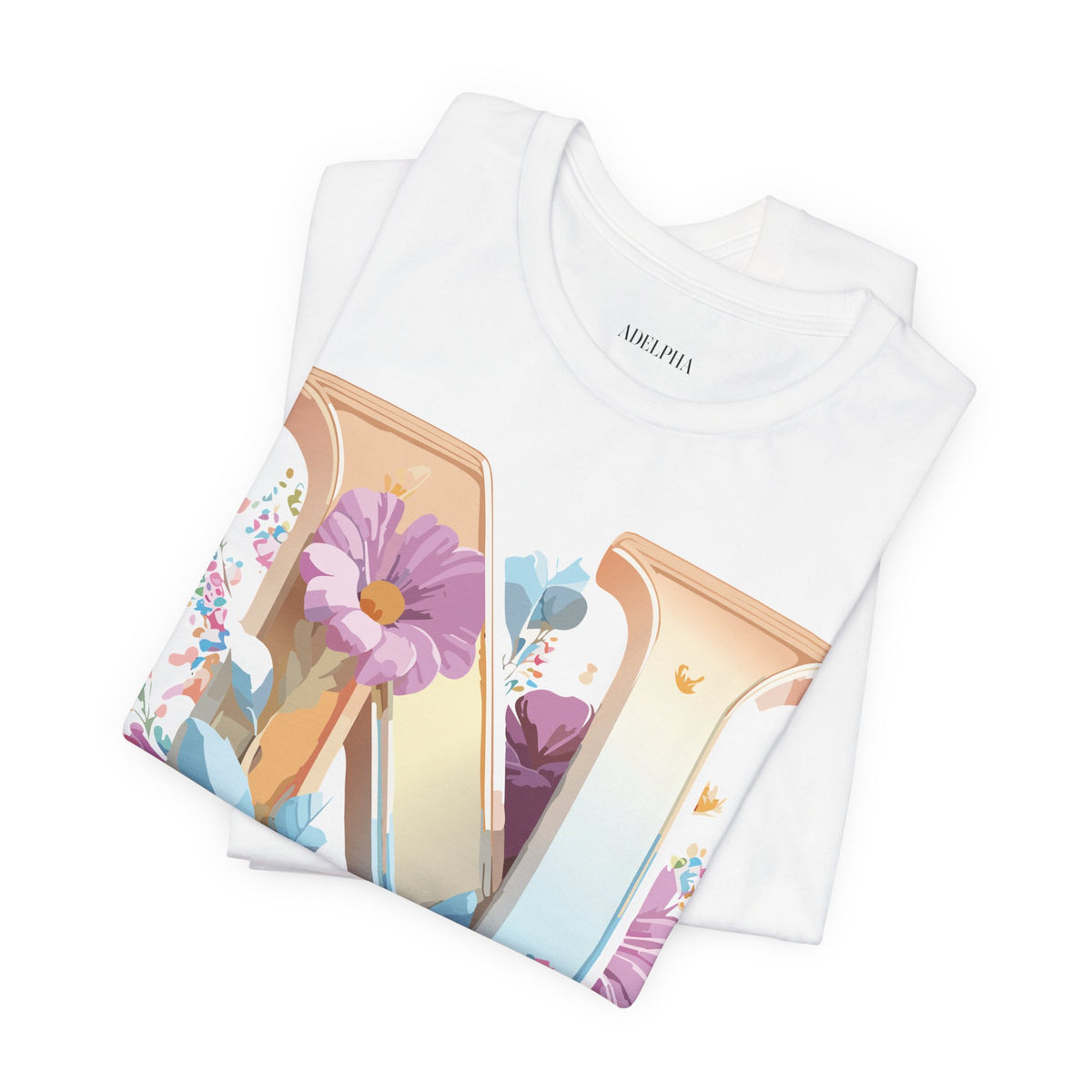 Letter N Graphic Unisex Cotton Bella+Canvas Tee with Art Letter Design