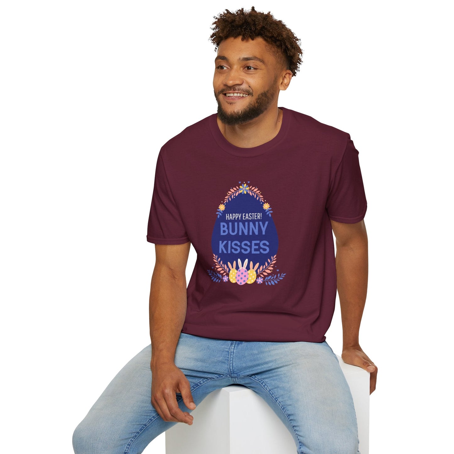 Easter Bunny Kisses T Shirt Unisex Gildan Softstyle Tee With Easter Signature Prints Design