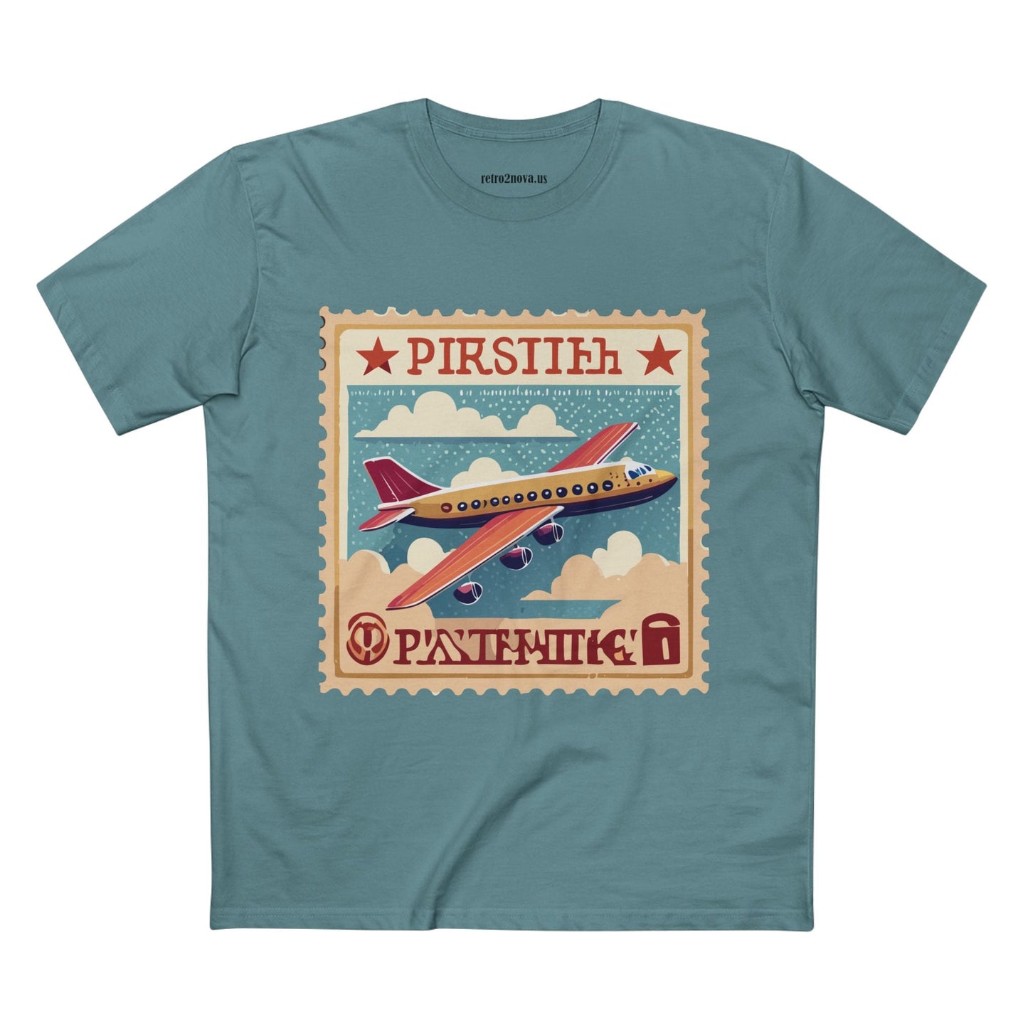 Postage Stamp Shirt Unisex Premium Cotton Tee PS44 Original Art Design Retro Collection