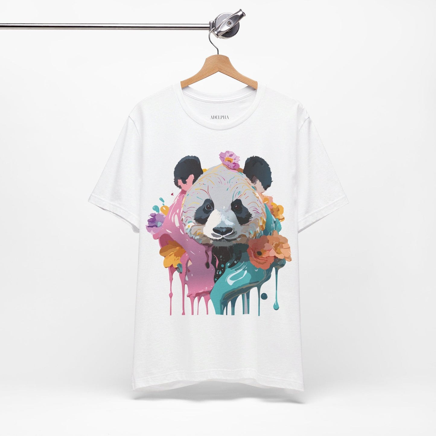 Panda Premium Graphic Tee Unisex Jersey Short Sleeve By Adelpha Vintage Inspired Artwork