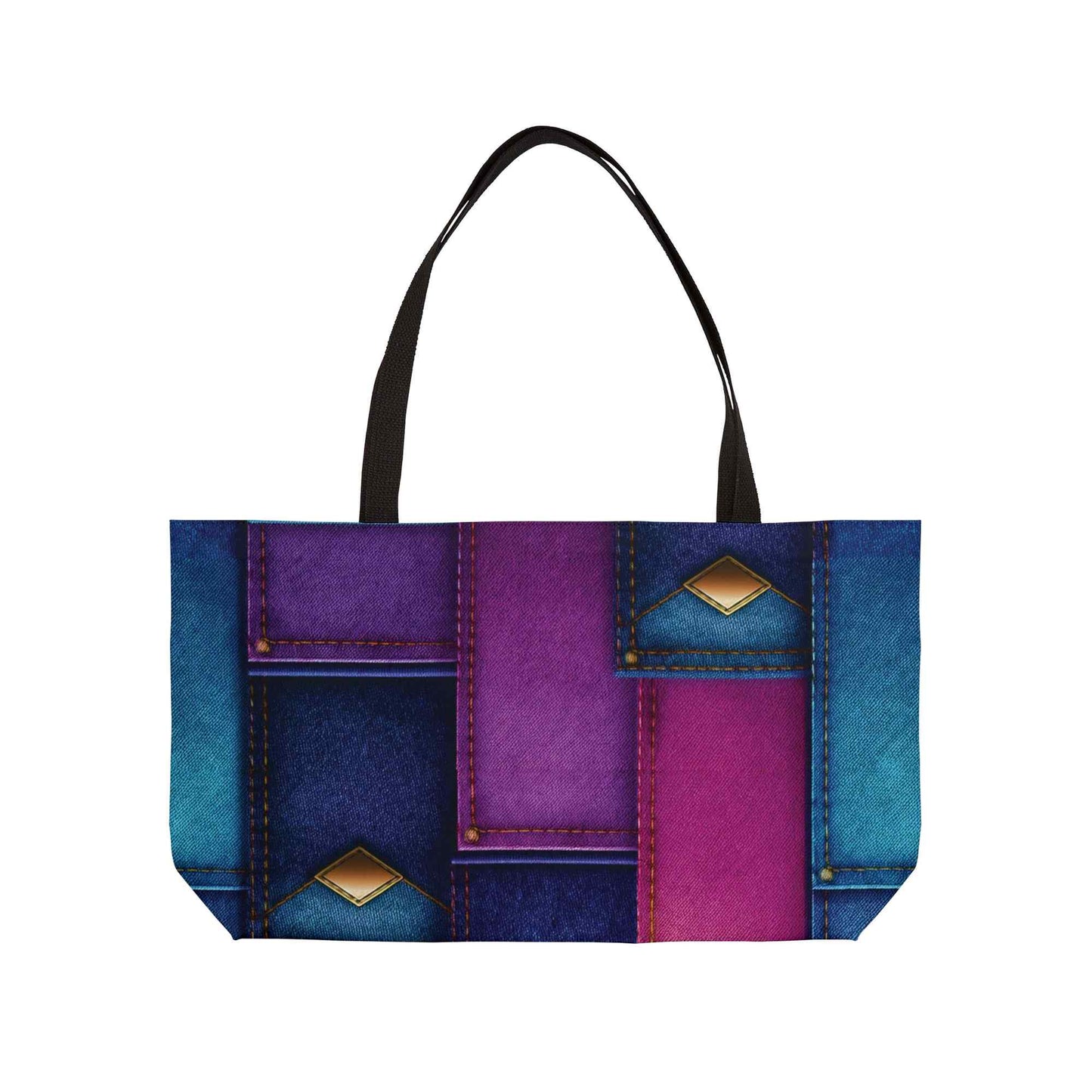Denim Color Imitation Print Unisex  Yoga Bag  Spun Polyester 24x13 Canvas Gym Bag 32-2