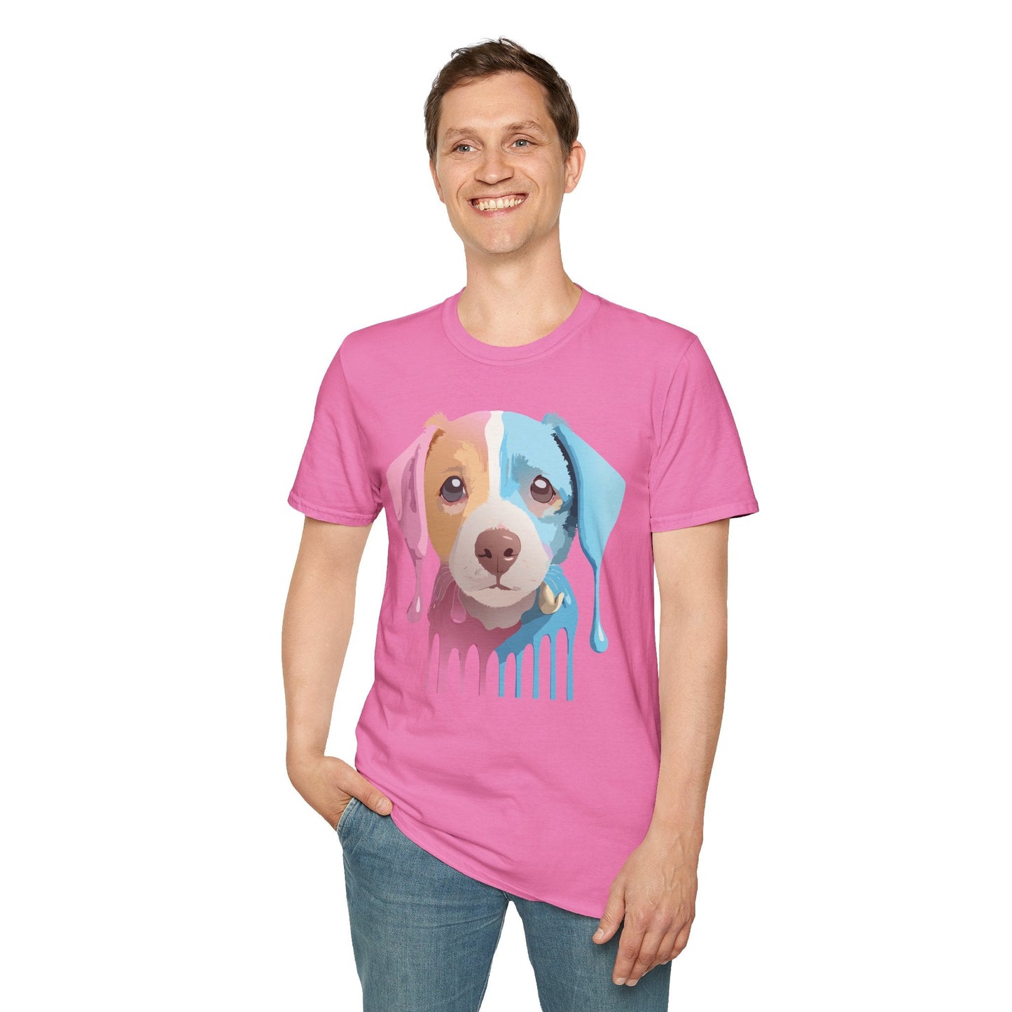 Unisex Dog Shirt Animal Tee Gildan Softstyle 64000 Cotton Tee