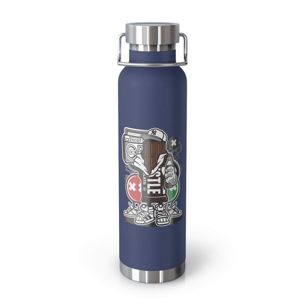 22oz Copper Insulated Water Bottle with Cartoon Design - CV14