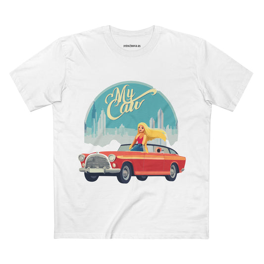 Retro Car Vintage Graphic Tee Staple Unisex 100 Cotton Tee Shirt - RC-13
