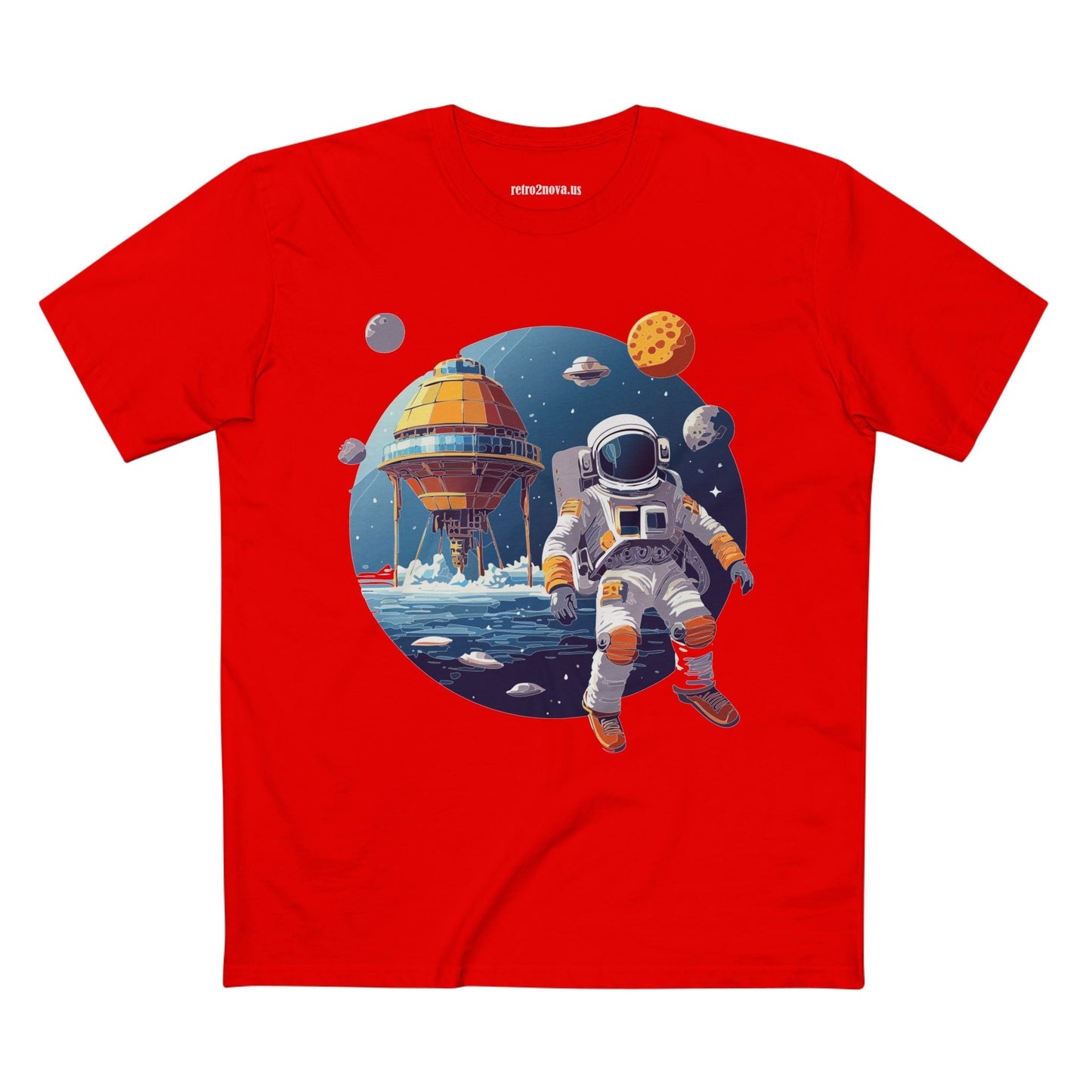 Cosmos Astronaut Shirt CS 38 Unisex Premium Cotton Tee With Original Art Design Retro2Nova