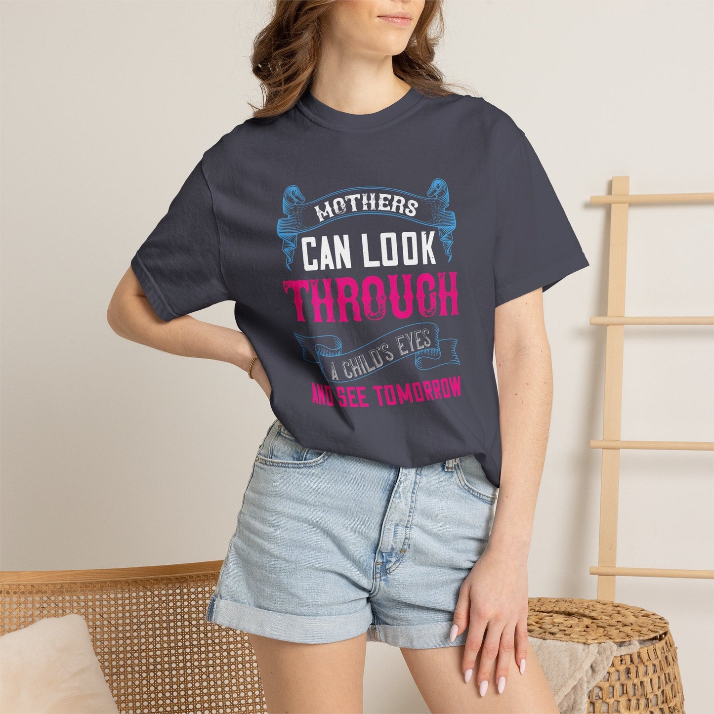 Mom T-shirt Mother Day Mama Tee Unisex Comfort Colors Garment-Dyed Cotton h86