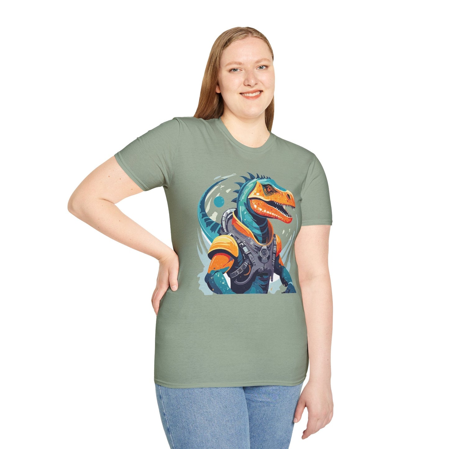 Alien Graphic Unisex Cotton Softstyle UFO Artwork Tee 10
