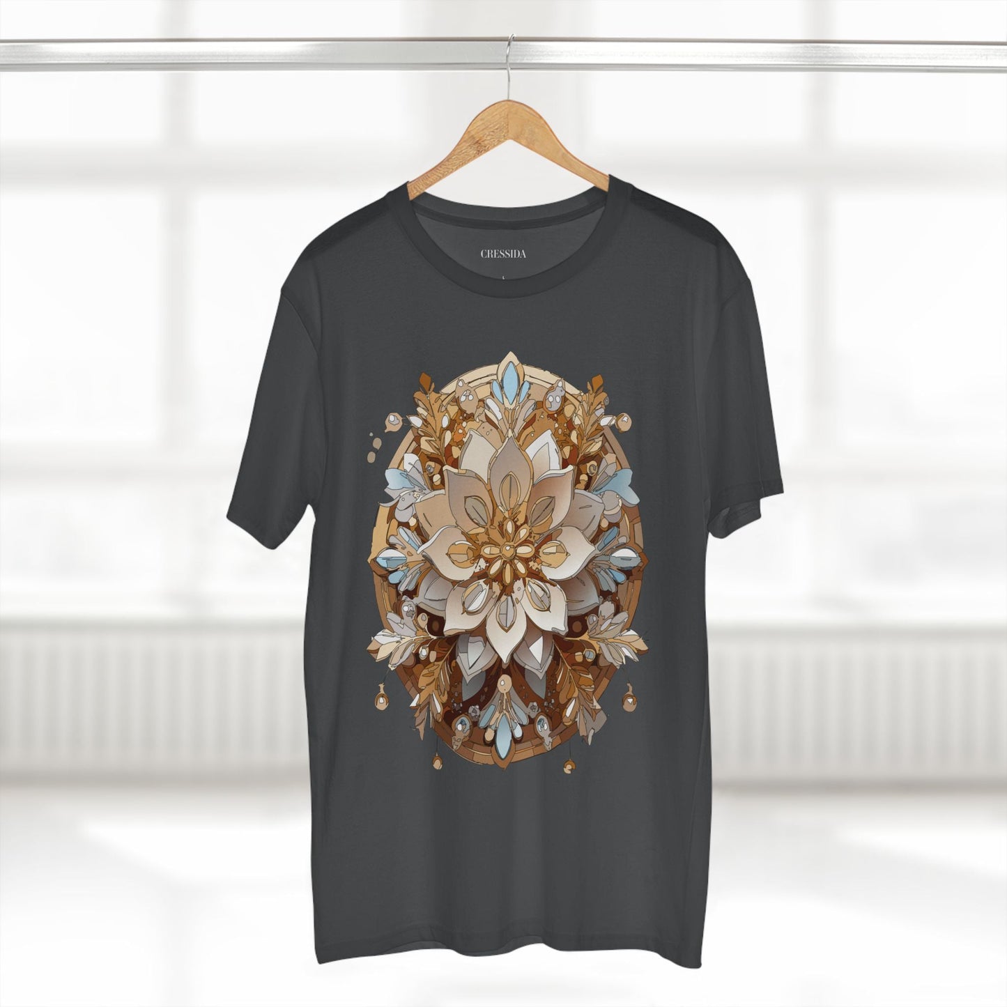 Floral Graphic T-Shirt Unisex 100 Cotton Art Design with Antique Flowers Tee 19