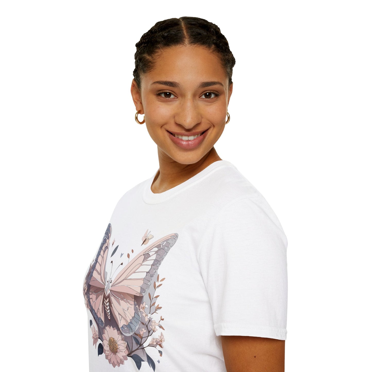 Butterfly Shirt Unisex Gildan Softstyle 64000 Monarch Butterfly Tee 100 Percent Ring Spun Cotton